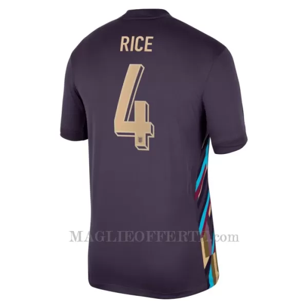 Maglia Inghilterra Declan Rice 4 Gara Away Euro 2024