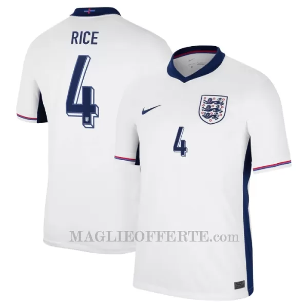 Maglia Inghilterra Declan Rice 4 Gara Home Euro 2024