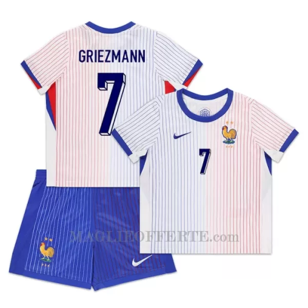 Maglia Francia Antoine Griezmann 7 Bambino Gara Away Euro 2024