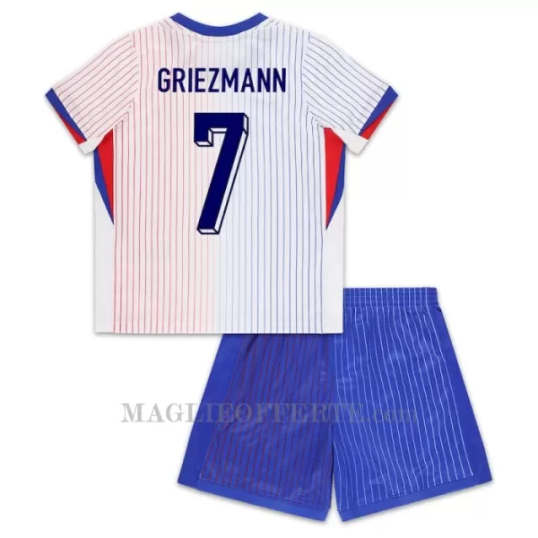 Maglia Francia Antoine Griezmann 7 Bambino Gara Away Euro 2024