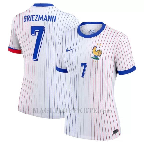 Maglia Francia Antoine Griezmann 7 Donna Gara Away Euro 2024