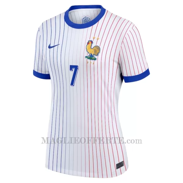 Maglia Francia Antoine Griezmann 7 Donna Gara Away Euro 2024