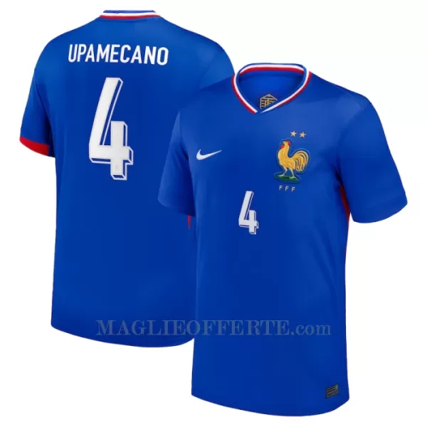 Maglia Francia Dayot Upamecano 4 Gara Home Euro 2024