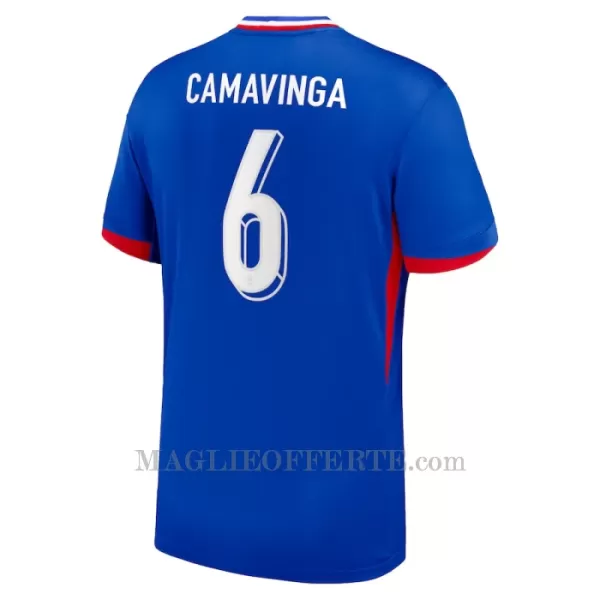 Maglia Francia Eduardo Camavinga 6 Gara Home Euro 2024