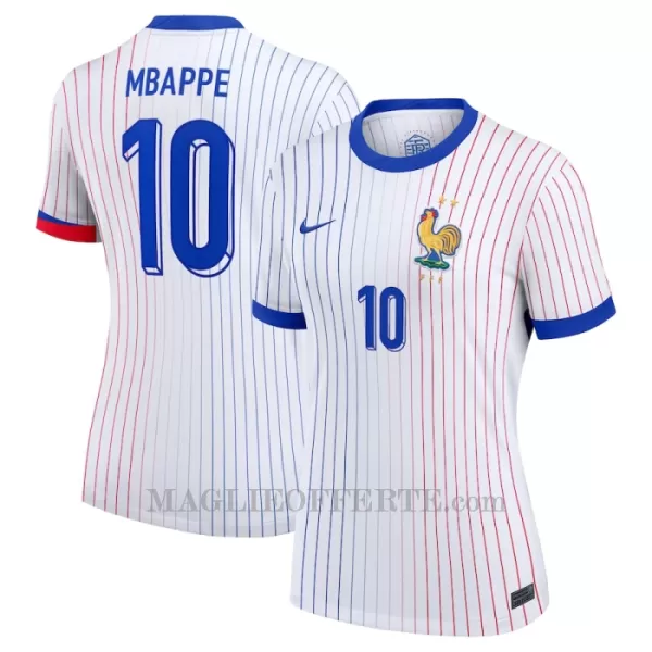 Maglia Francia Kylian Mbappé 10 Donna Gara Away Euro 2024