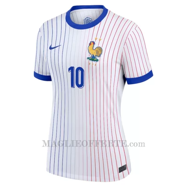 Maglia Francia Kylian Mbappé 10 Donna Gara Away Euro 2024