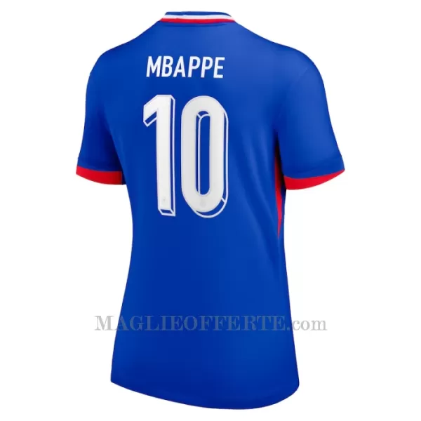 Maglia Francia Kylian Mbappé 10 Donna Gara Home Euro 2024