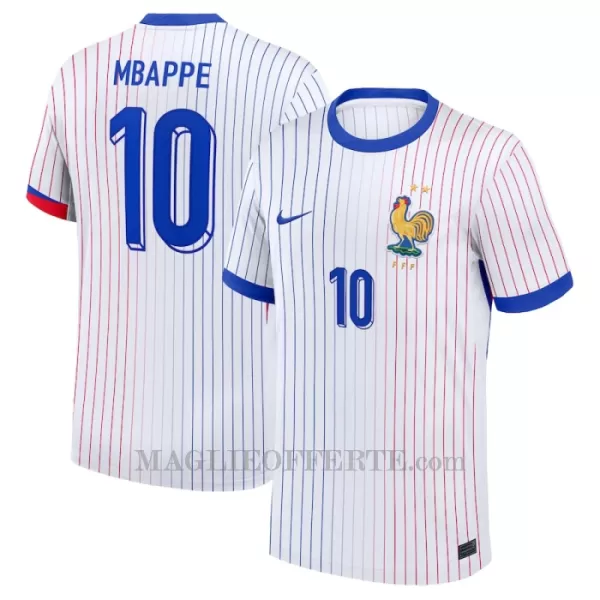 Maglia Francia Kylian Mbappé 10 Gara Away Euro 2024