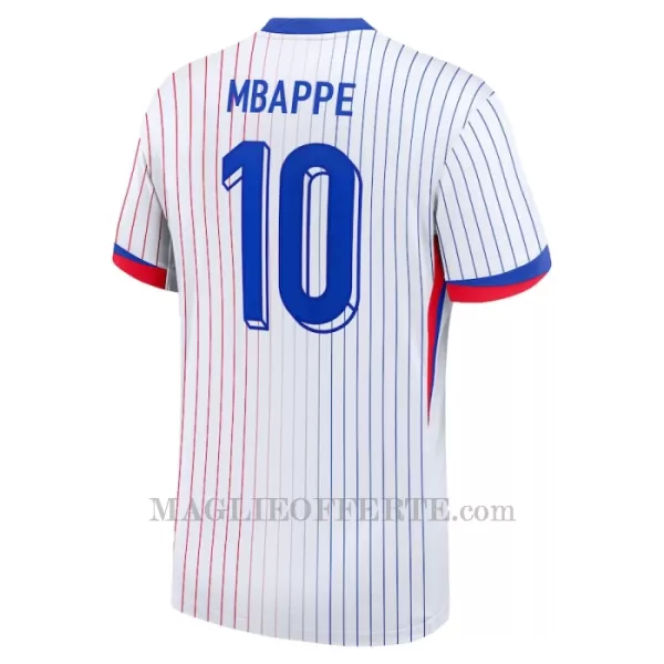 Maglia Francia Kylian Mbappé 10 Gara Away Euro 2024