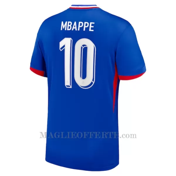 Maglia Francia Kylian Mbappé 10 Gara Home Euro 2024