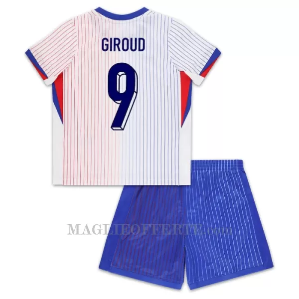 Maglia Francia Olivier Giroud 9 Bambino Gara Away Euro 2024