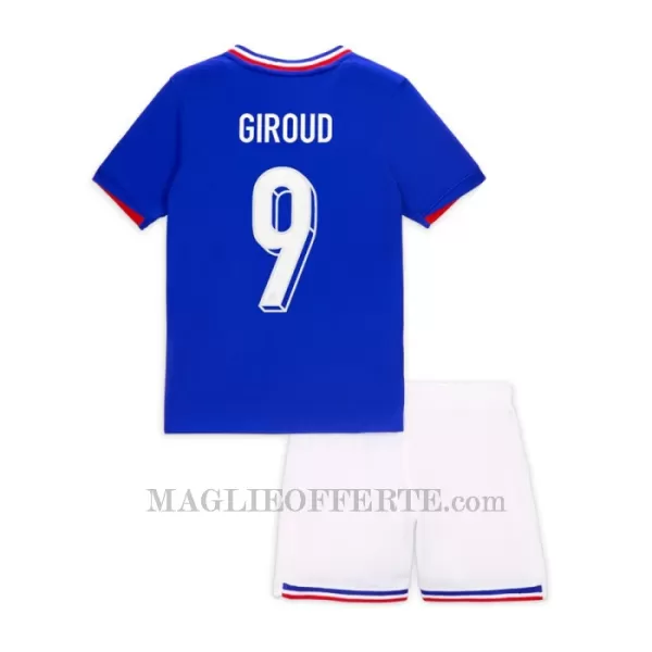 Maglia Francia Olivier Giroud 9 Bambino Gara Home Euro 2024