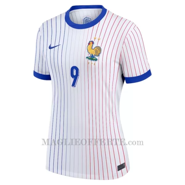 Maglia Francia Olivier Giroud 9 Donna Gara Away Euro 2024