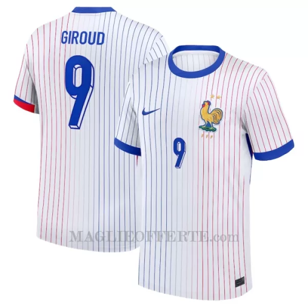 Maglia Francia Olivier Giroud 9 Gara Away Euro 2024