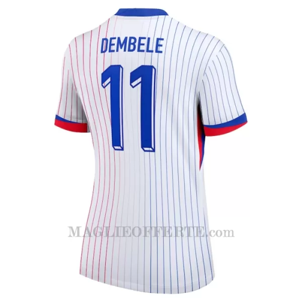 Maglia Francia Ousmane Dembélé 11 Donna Gara Away Euro 2024