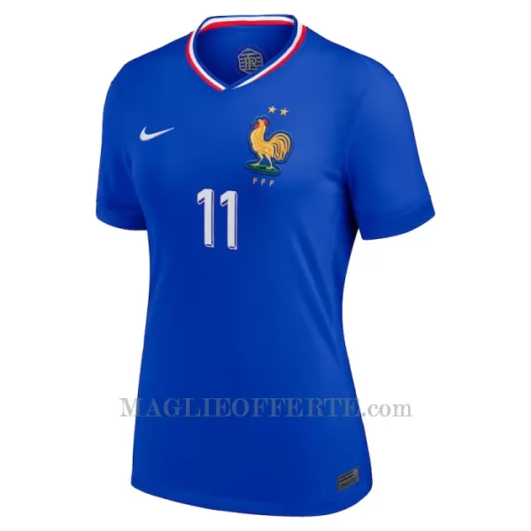 Maglia Francia Ousmane Dembélé 11 Donna Gara Home Euro 2024