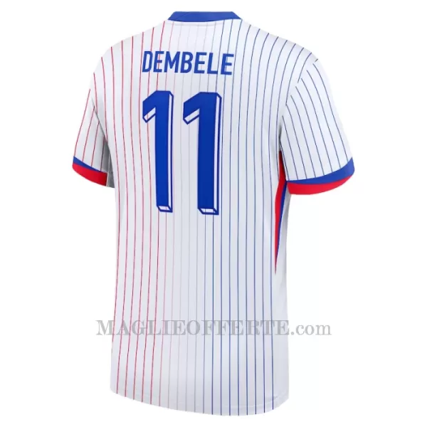 Maglia Francia Ousmane Dembélé 11 Gara Away Euro 2024