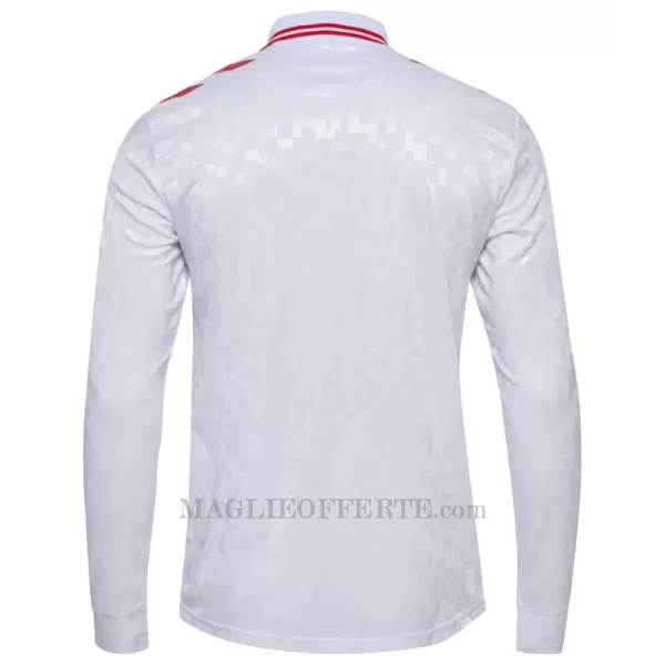 Maglia Danimarca Gara Away Euro 2024 Maniche Lunghe