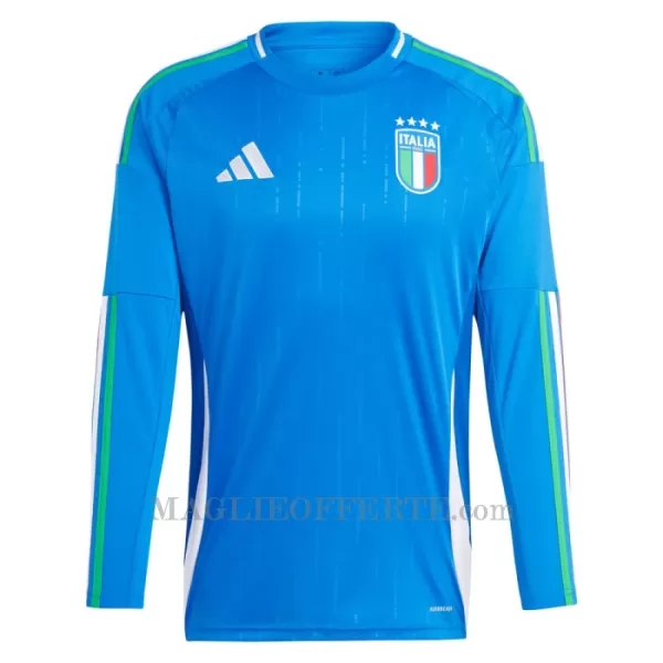 Maglia Italia Gara Home Euro 2024 Maniche Lunghe