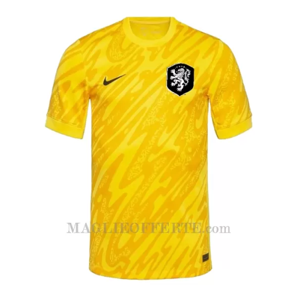 Maglia Portiere Paesi Bassi Euro 2024 Giallo