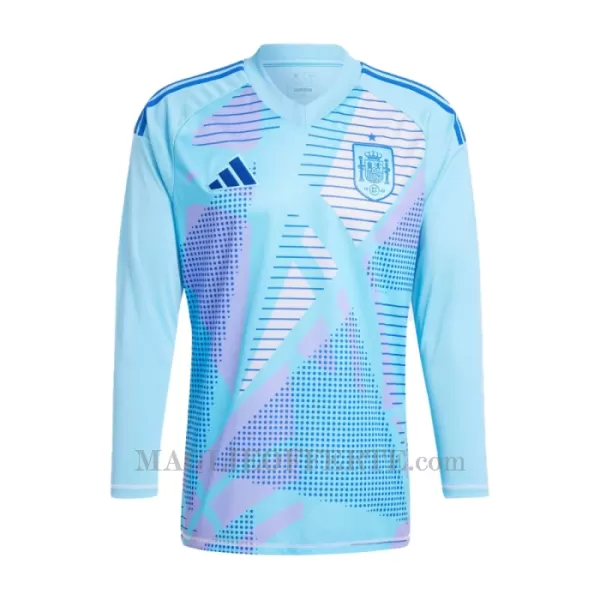 Maglia Portiere Spagna Euro 2024 Maniche Lunghe Blu