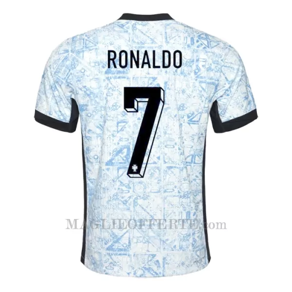 Maglia Portogallo Cristiano Ronaldo 7 Gara Away Euro 2024