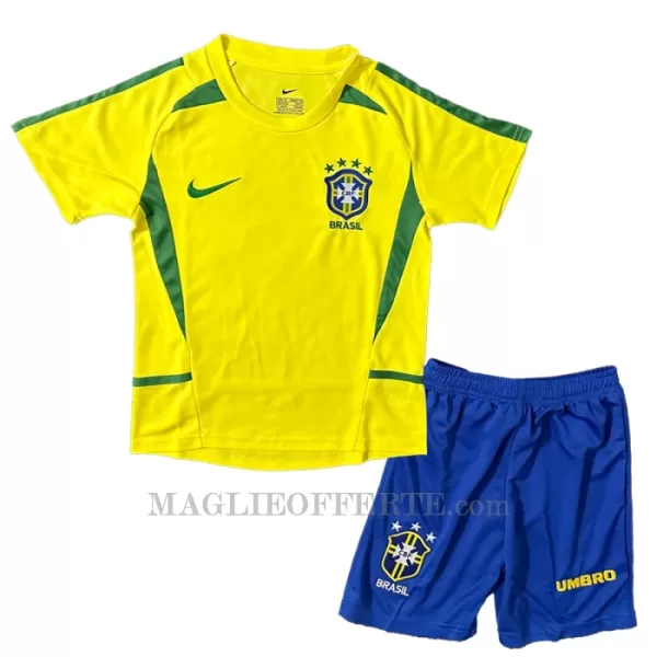 Maglia Brasile 2002-2003 Bambino Gara Home Retro