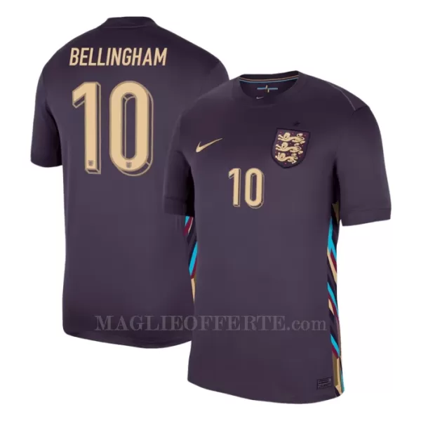 Maglia Inghilterra Jude Bellingham 10 Gara Away Euro 2024