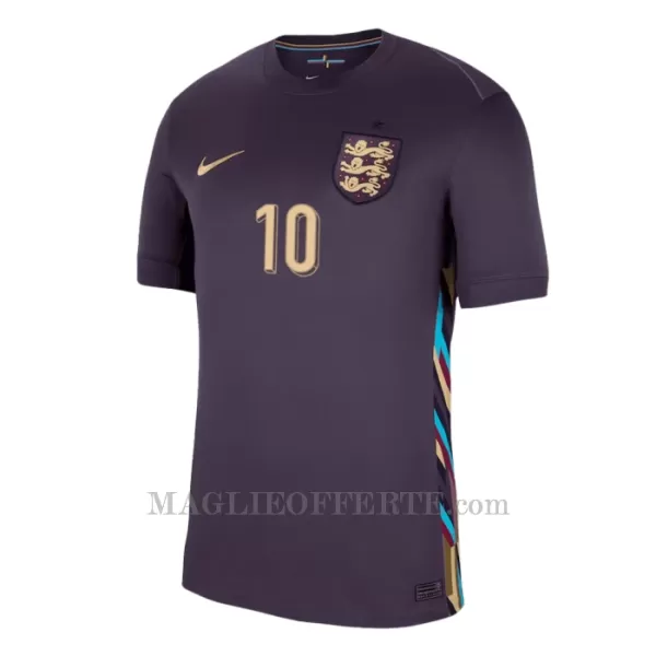 Maglia Inghilterra Jude Bellingham 10 Gara Away Euro 2024