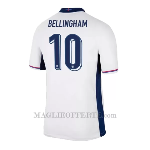 Maglia Inghilterra Jude Bellingham 10 Gara Home Euro 2024