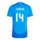 Maglia Italia Federico Chiesa 14 Gara Home Euro 2024