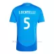 Maglia Italia Manuel Locatelli 5 Gara Home Euro 2024