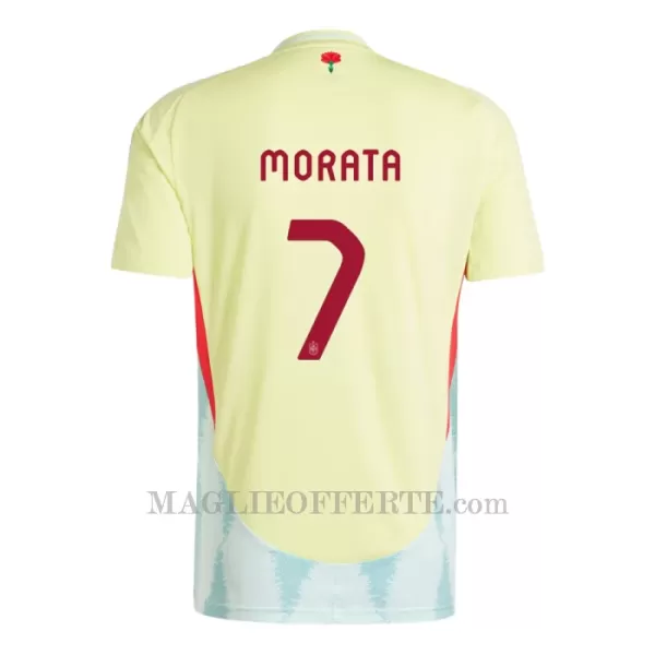 Maglia Spagna Álvaro Morata 7 Gara Away Euro 2024