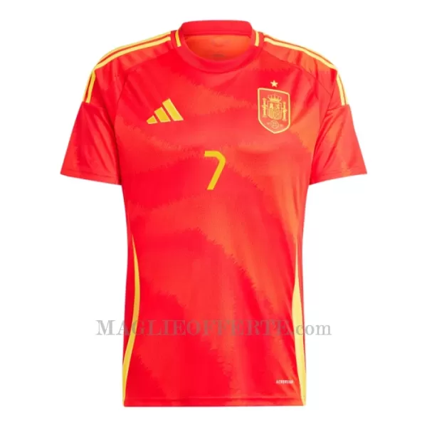 Maglia Spagna Álvaro Morata 7 Gara Home Euro 2024