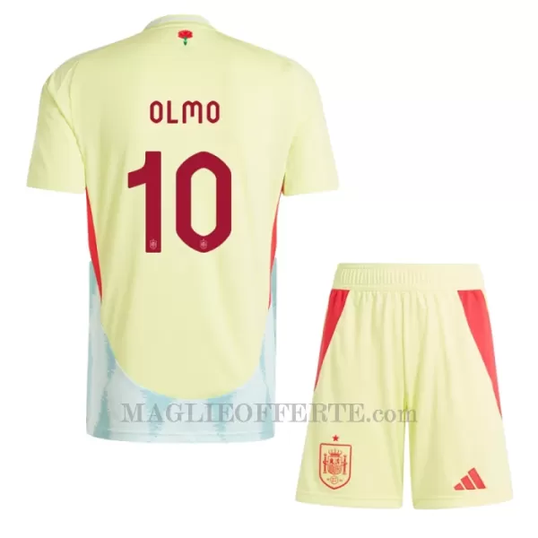 Maglia Spagna Dani Olmo 10 Bambino Gara Away Euro 2024