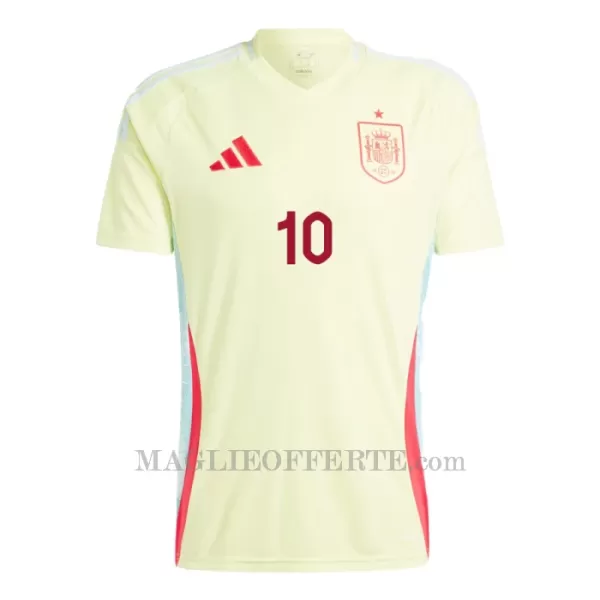 Maglia Spagna Dani Olmo 10 Bambino Gara Away Euro 2024