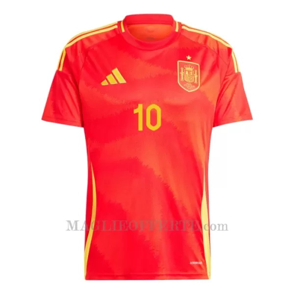 Maglia Spagna Dani Olmo 10 Bambino Gara Home Euro 2024