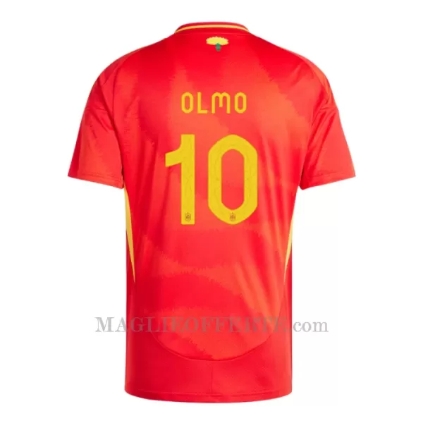 Maglia Spagna Dani Olmo 10 Bambino Gara Home Euro 2024