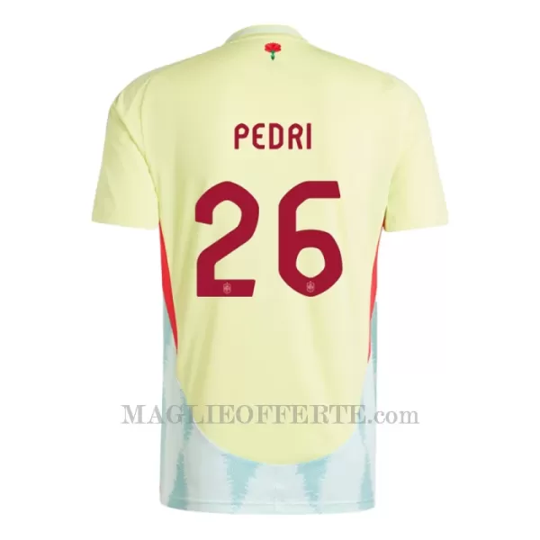 Maglia Spagna Pedri 26 Gara Away Euro 2024