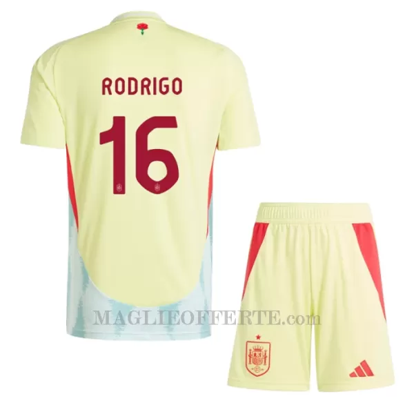 Maglia Spagna Rodrigo Hernández 16 Bambino Gara Away Euro 2024