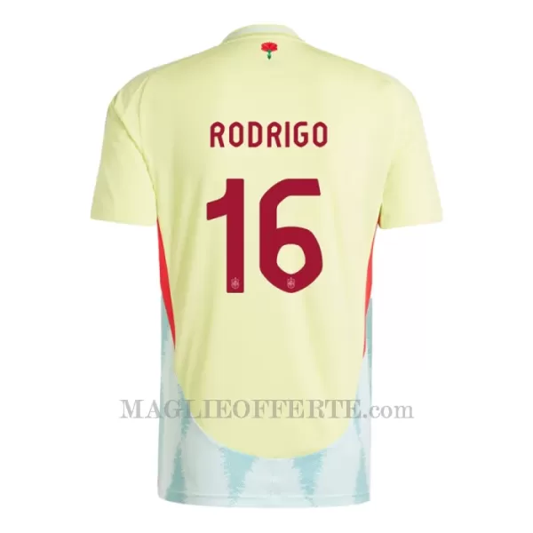 Maglia Spagna Rodrigo Hernández 16 Gara Away Euro 2024