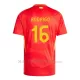 Maglia Spagna Rodrigo Hernández 16 Gara Home Euro 2024