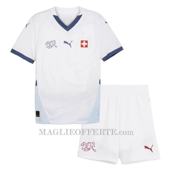 Maglia Svizzera Bambino Gara Away Euro 2024