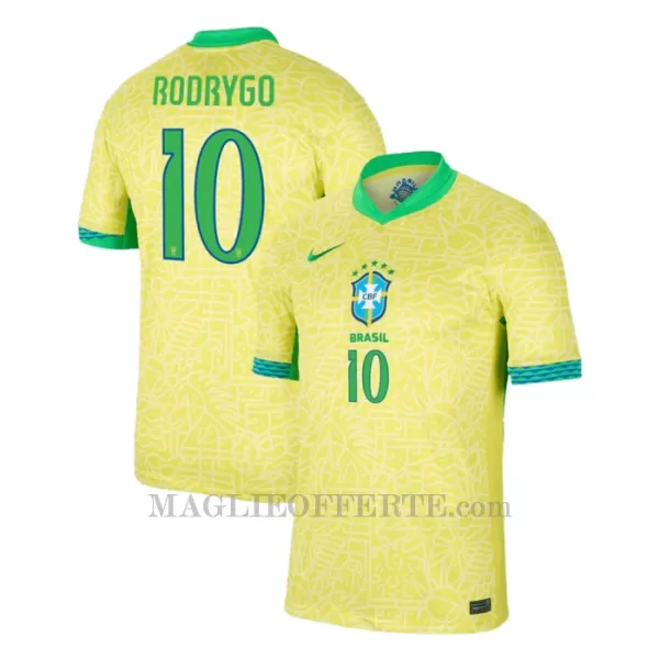 Maglia Brasile Rodrygo Goes 10 Gara Home 2024