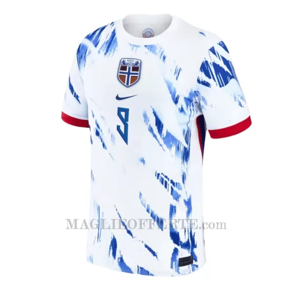 Maglia Norvegia Erling Haaland 9 Gara Away 2024