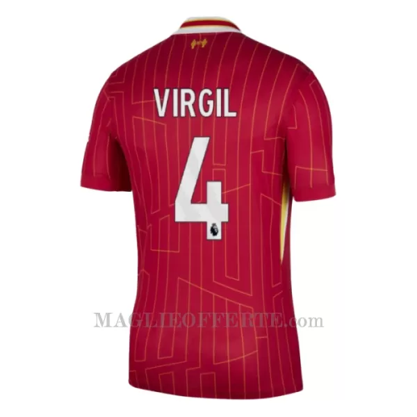 Maglia Liverpool Virgil van Dijk 4 Gara Home 2024/25