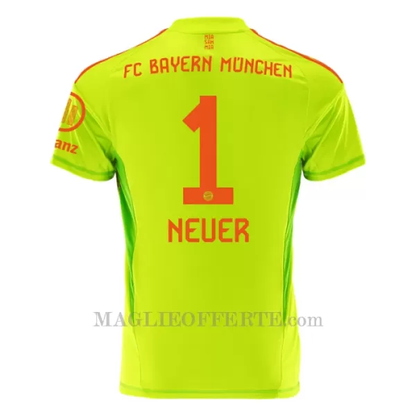 Maglia Portiere FC Bayern Monaco Manuel Neuer 1 Bambino Gara Home 2024/25