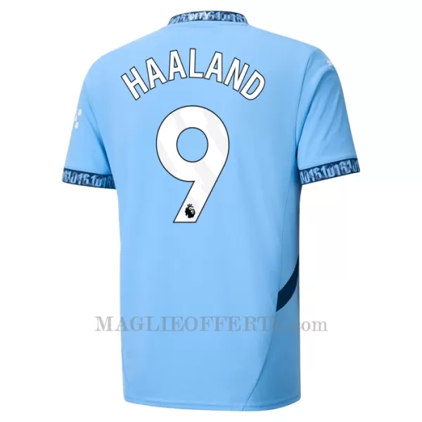 Maglia Manchester City Erling Haaland 9 Bambino Gara Home 2024/25