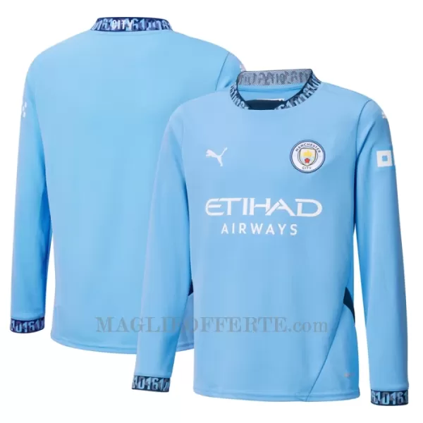 Maglia Manchester City Gara Home 2024/25 Maniche Lunghe