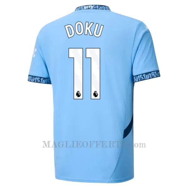 Maglia Manchester City Jérémy Doku 11 Bambino Gara Home 2024/25